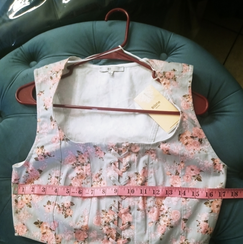 New floral top size L Zipper Blashe - Picture 2 of 4